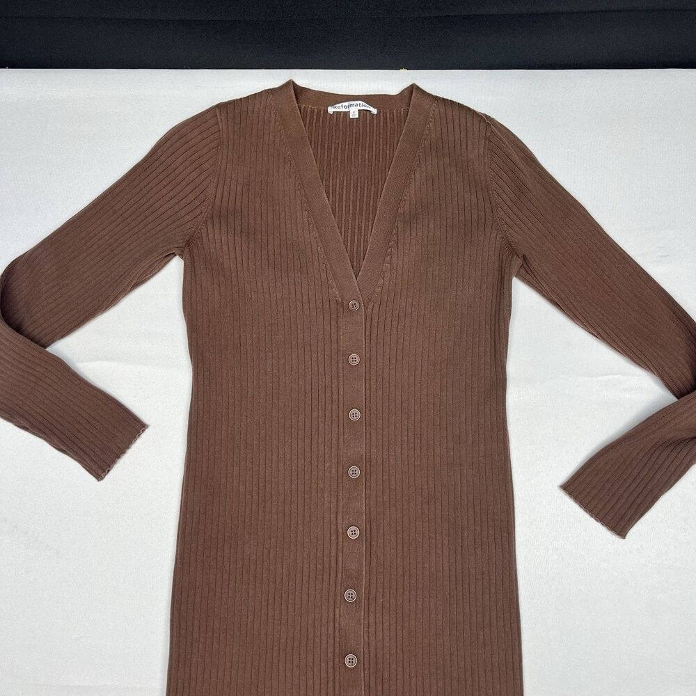 Reformation Ribbed Sweater Dress - Picture 4 of 9